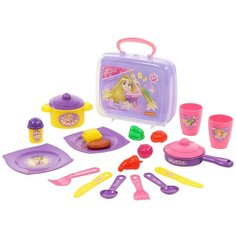 Игровой набор посуды Полесье "Принцесса Рапунцель. Готовим вместе" (в чемоданчике) 71033