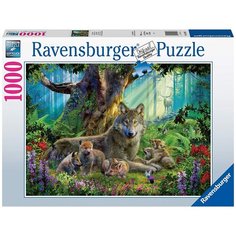 Пазл Ravensburger 1000 деталей: Волки в лесу