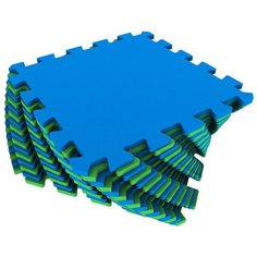 Коврик-пазл Eco-cover универсальный 25х25, синий / зеленый