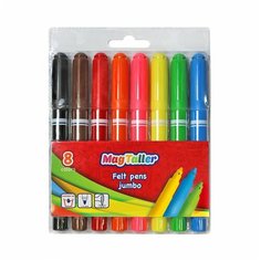 Фломастеры Magtaller JUMBO, 8цветов, пакет с подвесом