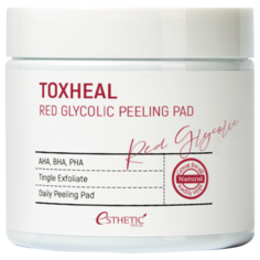 Esthetic House Toxheal red glyucolic peeling pad, 100шт Пилинг подушечки косметические гликолевые