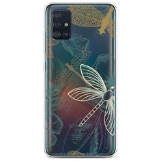 Силиконовый чехол "Тени стрекоз" на Samsung Galaxy A51 / Самсунг Гэлакси А51 Case Place