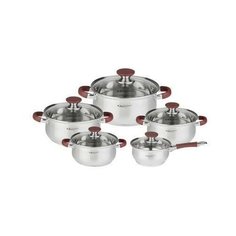 Набор кастрюль из 10 пр. "Берта" /2+3+4+5+1,5 ковш/ КТ15-С (г.Барнаул) Katun