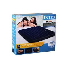 Надувной матрас INTEX Classic Downy Кинг, синий, 183x203x25 см