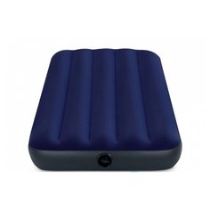 Надувной матрас INTEX Classic Downy, синий, 76х191х25 см
