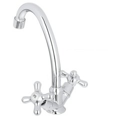 Смеситель для кухни СоюзКран SK2014.1, двухвентильный, высокий излив, хром