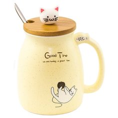 Кружка Котик с клубком №1 Эврика