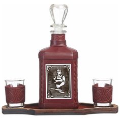 Макей Графин "Строитель" с рюмками на подставке (500 мл)