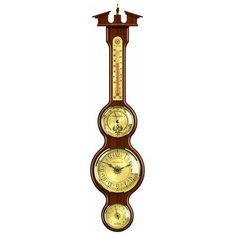 ПогодникЪ Домашняя метеостанция "Имперский герб" с часами (ПогодникЪ, 62 см) (барометр, гигрометр, термометр, часы) RST