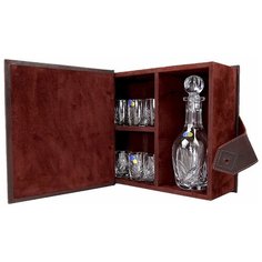 Макей Мини-бар "Фолиант" в кожаном футляре (графин, шесть рюмок)