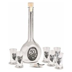 Artina SKS Графин "50 лет" с рюмками (Австрия, 500 мл, оловянные барельефы)