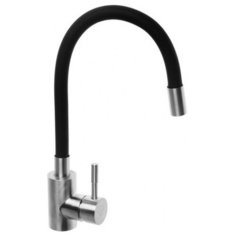 Смеситель для кухни из нержавеющей стали с гибким изливом ZERIX SUS-011 REFL BLACK
