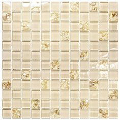 KDS-03 Мозаика из стекло ракушка Natural Flowers бежевый светлый квадрат