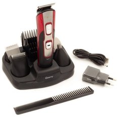 Машинка для стрижки и триммер Geemy GM-592 с подставкой и 4 съемных головки