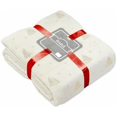 Плед «Ёлки и звёзды» 180x200 см фланель Ardenza