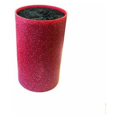 Круглая подставка для ножей с узором Universal Knife Holder, 11х18 см красный в крапинку Markethot
