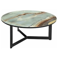 Стол журнальный Woodville Роб D-700 серо-голубой мрамор