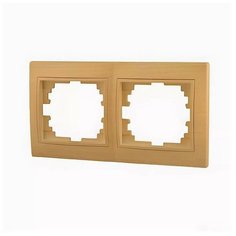 MIRA Рамка 2 поста горизонтальная ольха Lezard