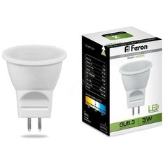 Лампа светодиодная LED 3вт 230в G5.3 MR11 белый (LB-271 6LED) Feron