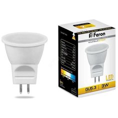 Лампа светодиодная LED 3вт 230в G5.3 MR11 теплый (LB-271 6LED) Feron