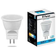 Лампа светодиодная LED 3вт 230в G5.3 MR11 дневной (LB-271 6LED) Feron
