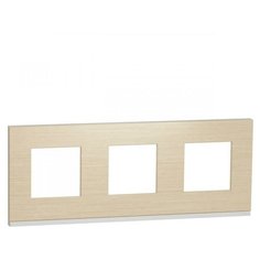 Рамка UNICA STUDIO трехпостовая бежевый Schneider Electric