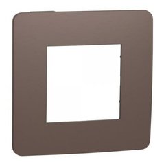 Рамка UNICA STUDIO однопостовая дымчато-серый/антрацит Schneider Electric