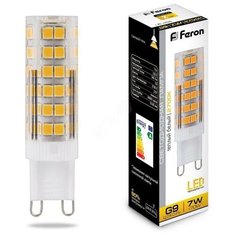 Лампа светодиодная LED 7вт 230в G9 теплый капсульная (LB-433) Feron
