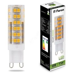 Лампа светодиодная LED 7вт 230в G9 белый капсульная (LB-433) Feron