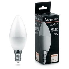 Лампа светодиодная LED 9вт Е27 теплый матовая свеча Feron.PRO OSRAM (LB-1309)