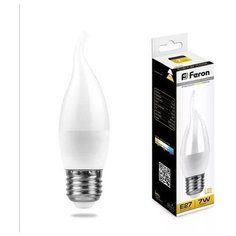 Лампа светодиодная LED 9вт Е14 белый матовая свеча Feron.PRO OSRAM (LB-1309)