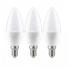 Лампа светодиодная LED 7Вт E14 теплый белый свеча прозрачная Jazzway
