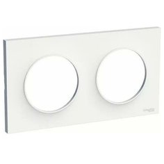 ODACE Рамка 2 поста белая Schneider Electric