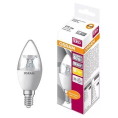 Лампа светодиодная LED 5.4Вт Е14 LS CLB40 тепло-белый прозрачная свеча OSRAM