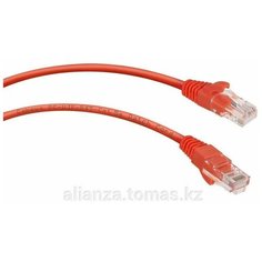 Патч-корд неэкранированный CAT6 U/UTP 4х2 LSZH красный 3м DKC