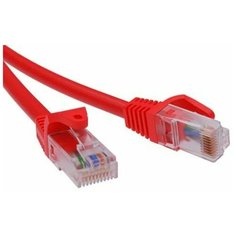 Патч-корд неэкранированный CAT5E U/UTP 4х2 LSZH красный 1м DKC