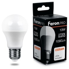 Лампа светодиодная LED 13вт Е27 теплый Feron.PRO OSRAM (LB-1013)