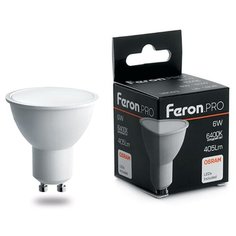 Лампа светодиодная LED 6вт 230в GU10 теплый Feron.PRO OSRAM (LB-1606)