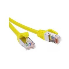 Патч-корд экранированный CAT6A SF/UTP 4х2 LSZH желтый 1м DKC