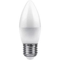 Лампа светодиодная LED 6вт Е27 дневной матовая свеча Feron.PRO OSRAM (LB-1306)
