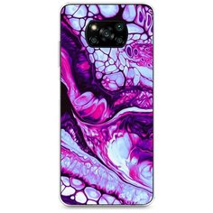 Силиконовый чехол "Розовый флюид арт" на Xiaomi Poco X3 Pro / Сяоми Поко X3 Про Case Place