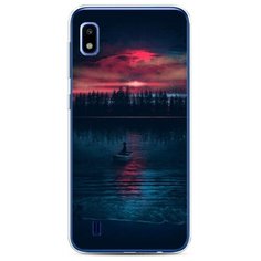 Силиконовый чехол "Лодка в закате" на Samsung Galaxy A10 / Самсунг Галакси А10 Case Place