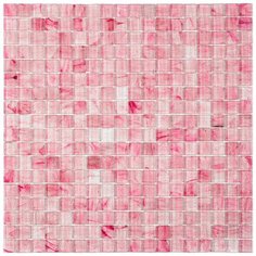 NW089 Мозаика одноцветная чип 15 стекло Alma Mono Color розовый квадрат глянцевый