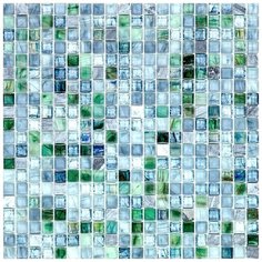MIX15-BL582 Amber Opal Мозаика из стекло мрамор Alma Amber зеленый аквамарин квадрат перламутр