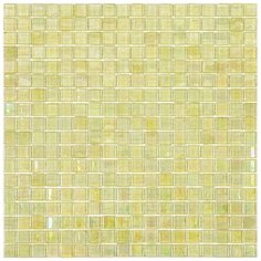 NN21 Мозаика одноцветная чип 15 стекло Alma Mono Color зеленый желтый светлый квадрат глянцевый перламутр