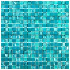 MIX15-GN446 Draco Мозаика смешанного цвета чип 15 стекло Alma Mix аквамарин квадрат глянцевый перламутр