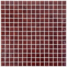 T22 Мозаика одноцветная чип 20 стекло Alma Mono Color коричневый темный квадрат глянцевый