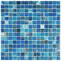 ST-BL534 Мозаика одноцветная чип 20 стекло Alma Mono Color голубой квадрат глянцевый