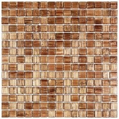 ST-BR603 Мозаика одноцветная чип 20 стекло Alma Mono Color коричневый квадрат глянцевый
