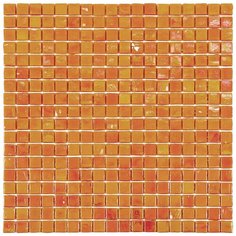 NB-OR806 Мозаика одноцветная чип 15 стекло Alma Mono Color оранжевый квадрат глянцевый перламутр